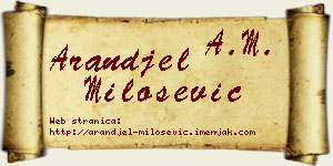 Aranđel Milošević vizit kartica
